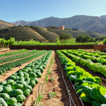 **

"Lush organic vegetable garden in Andalusia, Spain, showcasing diverse crops, traditional irrigation methods, and the Sierra Nevada mountains in the background. Warm, sunny, realistic."

**