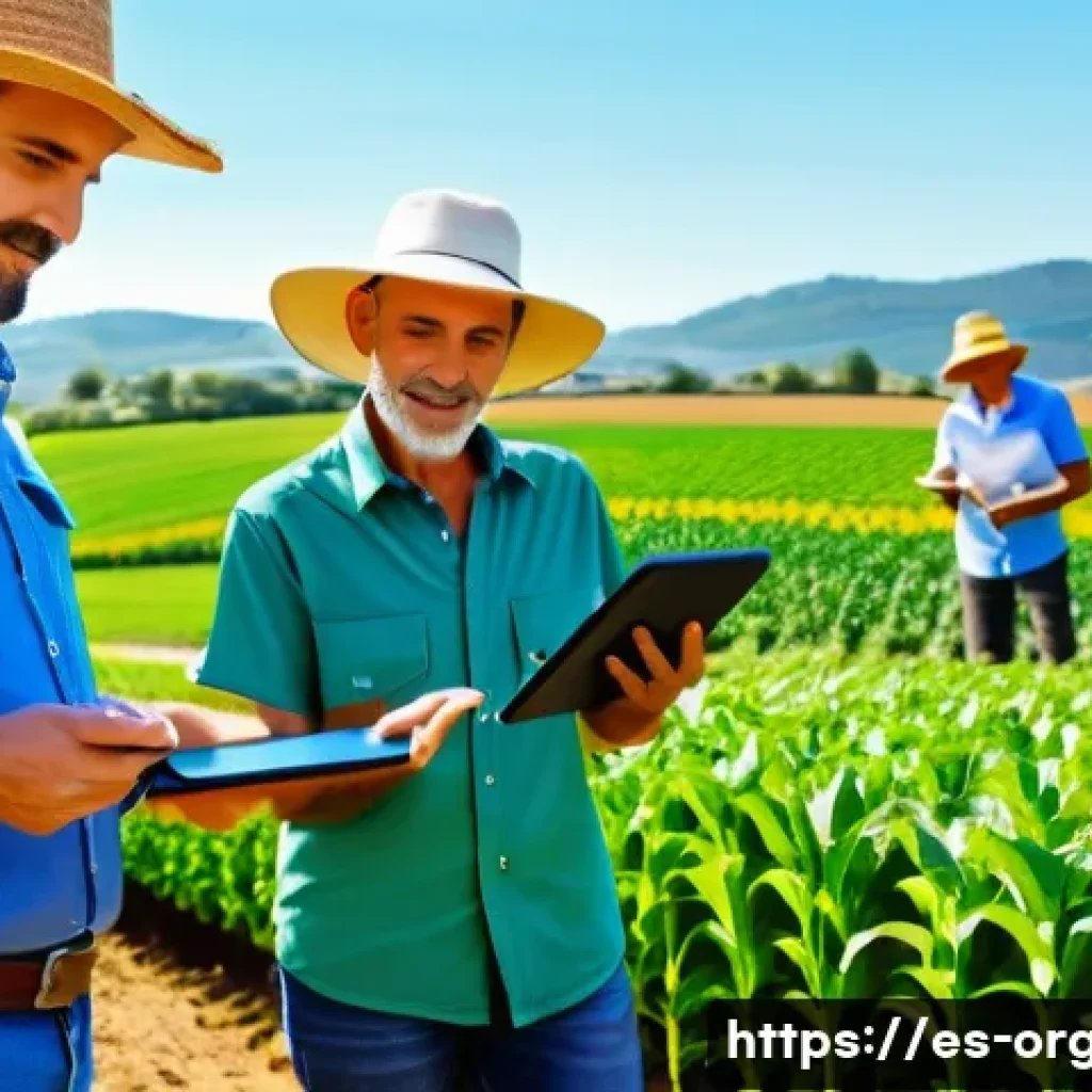 유기농업 자격 취득 후 직업 - A certified ecological consultant advising a group of Spanish-speaking farmers transitioning to orga...