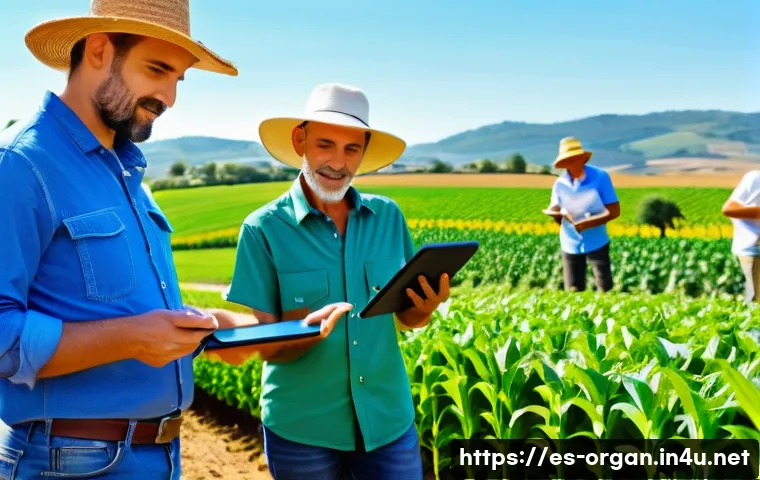 유기농업 자격 취득 후 직업 - A certified ecological consultant advising a group of Spanish-speaking farmers transitioning to orga...