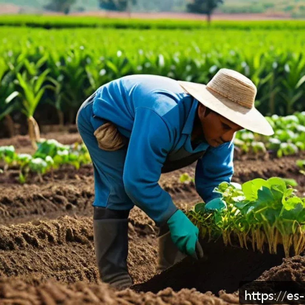유기농업 자격증 취득 후 업무 변화 - A vibrant organic farm scene in a rural Latin American setting, showcasing diverse crops grown with ...