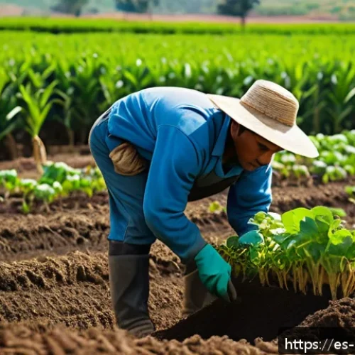 유기농업 자격증 취득 후 업무 변화 - A vibrant organic farm scene in a rural Latin American setting, showcasing diverse crops grown with ...